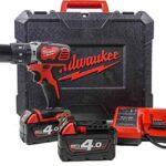 Milwaukee 4933443520 – M 18 bpd-402c Schlagbohrmaschine 18 V, 4,0 Ah Lithium, 2 Geschwindigkeitsstufen, 60 Nm