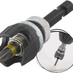 wolfcraft Schraubvorsatz für Trockenbau I 4055000 I tiefenbegrenztes Verschrauben von Gipskarton I inkl. Bithalter I für Akkuschrauber & Bohrmaschine