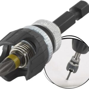 wolfcraft Schraubvorsatz für Trockenbau I 4055000 I tiefenbegrenztes Verschrauben von Gipskarton I inkl. Bithalter I für Akkuschrauber & Bohrmaschine