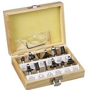 kwb 12-tlg. Fräsersatz Ø 8 mm, hartmetallbestückt mit präzisem Spannschaft und optimierter Schneidengeometrie für ein exaktes Fräsbild