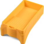 HARDY WORKING TOOLS 10x Farbwannen, Farbschale Breite 16cm, Länge 30cm, Lackierwanne für Wandfarbe, Malerzubehör, Kunststoff, gelb, A0146-221030, 16x30 cm