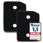 2er Set Filter passend für Miele T1 9164761 Trockner Wärmepumpentrockner Fein-Grob | 207 x 157 x 30mm | Schwammfilter Filtermatte Kondenstrockner Fusselfilter Schaumstoff Schaumfilter Sponge