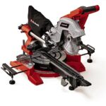Einhell Zug-Kapp-Gehrungssäge TE-SM 8 L Dual (1800 W, max. 65 mm x 305 mm Schnitttiefe/-breite, Ø 216 mm Sägeblatt, beidseitig neigbarer Sägekopf, Zugfunktion, Laser)
