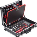 Meister Werkzeugkoffer 121-teilig - Stabiler Alu-Koffer - Werkzeug-Set - Für Haushalt, Garage und Werkstatt / Profi Werkzeugkoffer befüllt / Werkzeugkiste / Werkzeugbox komplett mit Werkzeug / 8971460