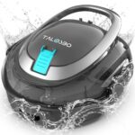 TALOSBO S2 Poolroboter mit Doppelfiltration,Dual Motoren Poolreiniger,90 Minuten Reinigungszeit,Kabelloser Poolsauger Akku,Selbsteinparkfunktion und Kompakter für Pools mit Flachem Boden bis zu 80 m²