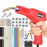 220W Kunststoff Schweißgerät Auto Stoßstange Reparaturset,2-in-1 Kunststoffs Reparaturset mit 800PCS Klammern 64pcs 8 Typen Kunststoff-Schweißstäbe,Kunststoffs Schweißen,Hot Hefter für Auto Stoßstange