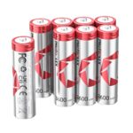 PHOTOOLEX AA Wiederaufladbare Lithium Akkus 8 Pack, 1.5V 3600mWh Hohe Kapazität & 3Ampere hohe Spitzenleistung wiederaufladbar aa Akku, 1600+ Zyklen Li-Ion Doubel A Batterien (Kein Ladegerät)