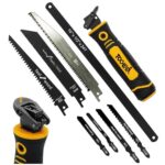 Magicbox 8 in 1 Metallsäge Set, Sägehandgriff mit 8 austauschbaren Blättern für Metall, Holz, Trockenbau, Selbstverriegelndes Design & Ergonomischer Griff, Profi Bügelsäge für DIY und Holzbearbeitung