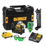 DEWALT XR 3 x 360° Akku-Multilinien-Laser grün (Selbstnivellierender Laser, mit Pulsmodus für Empfängereinsatz, Schutzklasse IP65, inkl. 12 Volt 2 Ah Akku und Ladegerät), DCE089D1G-QW
