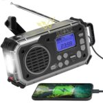 Duronic SDAB1 Kurbelradio, Tragbares Solar Notfall DAB FM Radio mit LED Licht und Kurbel, Batteriebetrieb und 2000mAh Powerbank, Bluetooth Speaker