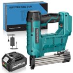 Yofuly Akku Tacker Nagelpistole Kompatibel mit Makk-ita 18V 21V Akku, 2 in 1 Elektrotacker Nagler mit 1x4000mAh Batterie, 18 Gauge Tacker Elektrisch Geeignet für 18GA Nägel und Klammern (Ohne Nägel)