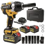 Schlagschrauber Akku 1000Nm für Makita 18V Batterie 3000RPM mit 2 * 21V Akku 1/2 Zoll Bürstenloser mit 6 Schlagbuchsen für Schraube und Mutter Auto LKW Reifen Removal