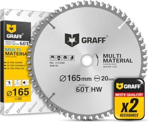 GRAFF Multi-Material Kreissägeblatt 165x20 mm (60 Zähne)