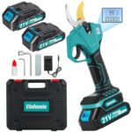 Akku Astschere Akku Baumschere,Max 30MM Schnittdurchmesser,Professionelle Elektrische Gartenschere mit Sicherheitsschalter 2x2000mAh 21V Batterien,LCD Anzeige,Ladegerät,für 6-8 Arbeitsstunden