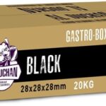 Shisha Kohle Naturkohle – Premium Kokoskohle für Wasserpfeife – 1KG, 4KG, 10KG, 20KG – Hohe Hitze, Lange Brenndauer (Black 28x28x28mm 20KG)