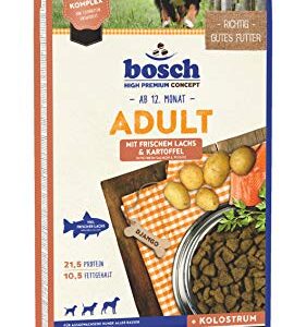bosch HPC Adult mit frischem Lachs & Kartoffel | Hundetrockenfutter für ausgewachsene Hunde aller Rassen | 1 x 15 kg