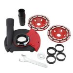 Lfhelper Absaugaufsatz Absaughaube für Winkelschleifer Betonschleifer mit 2 stück Professional Schleiftopf 125 mm mit Bürstenkranz -PROFI QUALITÄT