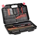 VEVOR 246-teiliges Bohrer-Set, Bohrer- und Schrauberbit-Set, Schraubendreherbit-Set, geeignet zum Bohren und Schrauben in Holz, Metall und Zement, Tragkoffer