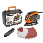 WORX Delta-Multischleifer, 65 W, WX 648.2, DustStop Mikrofilter, Klettverschluss-System, ergonomisches Design, kompakt und leicht, inklusive Zubehör