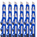 Cuttermesser Set 24 Stück | Universalmesser | 18mm Abbrechklinge | Teppichmesser mit Wechselklinge | präzise Klingenführung | Mehrzweck Messer (24)
