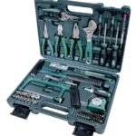 Brüder Mannesmann Werkzeugkoffer Green Line 74-tlg., Handwerkzeug-Set für Heimwerker, kompakt, vielseitig und mobil, ideal für Haushalt und DIY, | M29074
