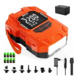 GICLE Sup Pumpe Akku,Tragbare 22PSI Inflator Sup Pumpe Elektrisch 12V DC Auto-Off 36W Typ C Inflator und Deflation Geeignet für aufblasbare Paddle Board,Portable Boot,Wasser Sport