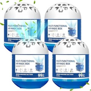 4 Stück Multifunctional Air Magic Box, Staubsammler, Indoor Luftreinigung Staub Entfernung Magic Box, Automatische Staubabsaugung, Geeignet für Haustierbereiche, Wohnungen und Büros
