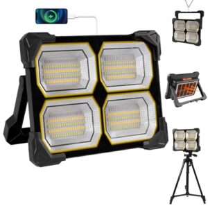 led baustrahler akku 300W led strahler akku 26000Ahm led arbeitsleuchte Tragbare USB Wiederaufladbare PowerBank,campinglampe spotlight baustellenlampe, Garten, Angeln, Camping