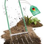 Smabix® Grabegabel mit 5 Zinken, Rückenschonend und extrem robust - Grabgabel/Broadfork für einfache Bodenlockerung und effiziente Gartenarbeit, überlegen gegenüber jeder Spatengabel