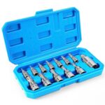 Ghekkli 13tlg Torx-Bit Steckschlüssel-Set, T8-T60 Bit S2-Stahl, Stecknüsse aus Chrom-Vanadium, 1/4", 3/8", 1/2", Kompakter Koffer für Mechanik & Heimwerker