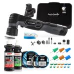 chemicalworkz EVO Mini Akku Poliermaschine 25-teiliges Set I Exzenter & Rotation I mit Akkus Adaptern Stütztellern Pads Sonax-Polituren und Zubehör
