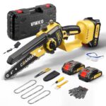 Mini Akku Kettensäge 6 Zoll, 1000W Brushless Mini Kettensäge Elektro mit 4000mAh Akku, Handkettensäge mit Auto-Öler, Kompatibel mit Makita, Motorsäge für Garten Baumschnitt Schere und Holz schneiden