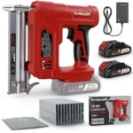 SundpeyPRO Akku Tacker Nagelpistole 21V - 2-in-1 Akku Nagler mit 2 x 2000mAh Akkus, Max. 180 Schuss pro Minute, Elektrotacker inkl. 600 Gerade Nägel und 2000 U-förmige Nägel für Polsterei Schreinerei