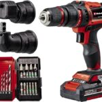 Einhell Akku-Bohrschrauber TE-CD 18/45 3X-Li+22 Power X-Change (18 V, 45 Nm, Winkelaufsatz, Exzenter Aufsatz, 22-tlg. Bitset, 2,0 Ah-Akku, Ladegerät + E-Box)