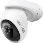 Tapo C560WS 4K 360° WLAN-Überwachungskamera für außen, Wi-Fi 6 Dual-Band, Farbnachtsicht, kostenfreie KI-Erkennung, Smart Tracking, Licht- & Ton-Alarm, Zwei-Wege-Audio, MicroSD-Karte Bis zu 512 GB
