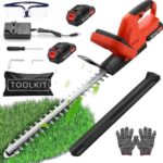 Dibaful Heckenschere Akku 51cm Messerlänge 17 mm Zahnabstand Ergonomischer Griff | Elektrische mit 2X 3000 mAh Akku und Ladegerät für Sträucherschneiden Gartenpflege Cordless Hedge Trimmer
