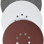 Original Einhell 15-tlg. Gitter- & Schleifpapier-Set (Trockenbauschleifer-Zubehör, Ø 225 mm, Körnung P80 und P120, Kletthaftung, für diverse Einhell Trockenbauschleifer)