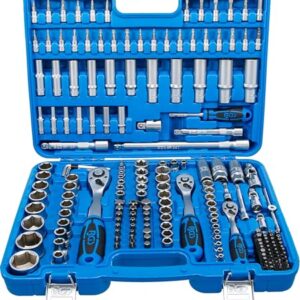 BGS 2245 | Steckschlüssel-Satz Sechskant | 192-tlg. | Antrieb 6,3 mm (1/4") / 10 mm (3/8") / 12,5 mm (1/2") | Zollgrößen | inkl. Koffer