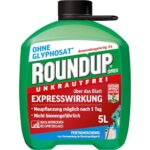 Roundup Unkrautfrei Express, 5 Liter Nachfüll-Kanister - Fertigmischung zur Bekämpfung von Unkräutern und Gräsern