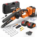 VIWKO Mini Kettensäge mit Akku, 8000mAh 6 Zoll Akku Kettensäge Bürstenlose Kompatibel mit Makita 18V Akku, Astsäge Akku mit Auto Öler Minikettensäge Motorsäge Handkettensäge Handsäge für Holzschneiden