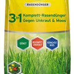Substral 3 in 1 Komplett Rasendünger, 14 kg für 400 m², mit Unkrautvernichter und Moosvernichter