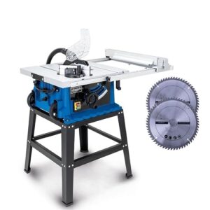 Scheppach HS105 Tischkreissäge mit Untergestell & 2. Sägeblatt | Ø255mm | schwenkbar bis 45° | 230V 2000W | Schnitthöhe 75mm | Tischverbreiterung 640x920mm | inkl. Querschneidlehre & Parallelanschlag