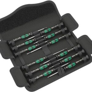 Wera Kraftform Micro Elektroniker Schraubendrehersatz, 12-teilig, Mehrfarbig, 05073675001