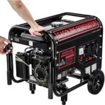 7,5 PS Stromerzeuger Benzin, 3000 W Maximalleistung, 2600 W max. Dauerleistung Notstromaggreg, 15 L Tank, 4-Takt-Motor, 2x 230 V, 1x 12V, AVR-Technologie, 230V Generator für Haus,Garage oder Werkstatt