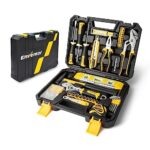 ENVENTOR Werkzeugkoffer, 158-tlg Haushalts Werkzeug-Set, Gefüllt, Werkzeugkasten mit Schraubendreher Set, Hammer, Zange und Ratsche Steckschlüsselsatz, Werkzeugkiste für Haushalt DIY, Garage, Auto