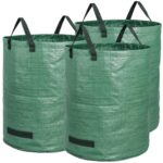 BigDean Gartensack 3X 272l Gartensack Laubsack Gartenabfallsack stabil - Gartensäcke für Gartenabfälle - Laubsäcke Rasenschnitt - Grünschnittsäcke faltbar, groß, robust aus Polypropylen-Gewebe 150GSM