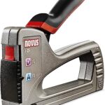 Novus Handtacker J-25, kleiner Profi-Tacker, Metall, Unterlademechanik, Sicherheitsentriegelung, für 4-10 mm Klammern