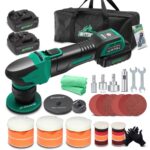BATOCA S4 Profi Akku Poliermaschine,Rotierende&Orbitale,25mm/75mm Rückenplatte,Bürstenloser Motor,Mini Polier Kit,12V Akku Poliergerät mit 2 2.5Ah Batterien,2000-5500RPM,Scheinwerfer Aufbereitung Set