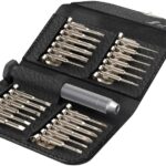 Hama Feinmechaniker Schraubendreher Set Mini (u.a. Kreuzschlitz, Schlitz, Torx Reparatur-Set magnetisch für Brille, Uhr, Laptop, Tablet, Handy, Kamera, Modellbau) Screwdriver, Werkzeugset 25-teilig