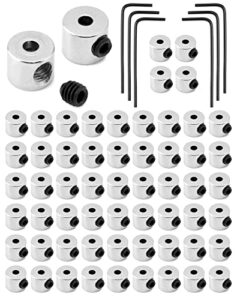 QWORK 60 Stück Pin Keeper Pin Rücken Anstecker Verschluss mit Schraubenschlüssel für Schmuck Brosche Namensschild (6 x 5 mm)